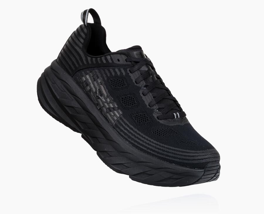 Hoka Mens Running Shoes NZ - Hoka Bondi 6 Black (EMC105289)